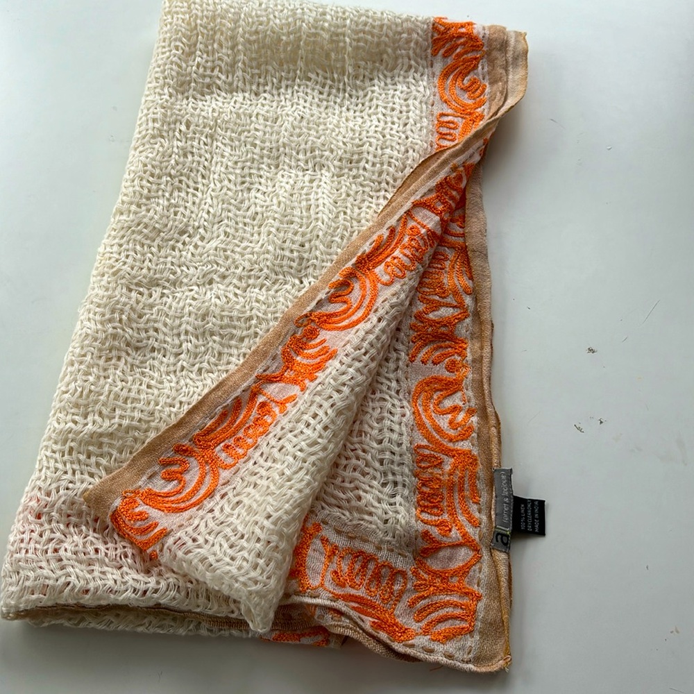 amet&ladoue embroidery scarf